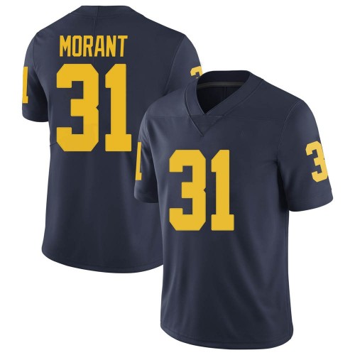 Jordan Morant Michigan Wolverines Men's NCAA #31 Navy Limited Brand Jordan College Stitched Football Jersey YUR5154UF
